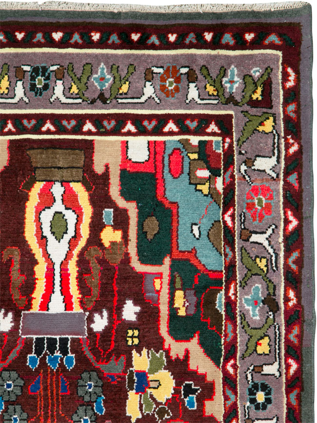 Vintage Persian Hamadan Rug, No.26263 - Gss