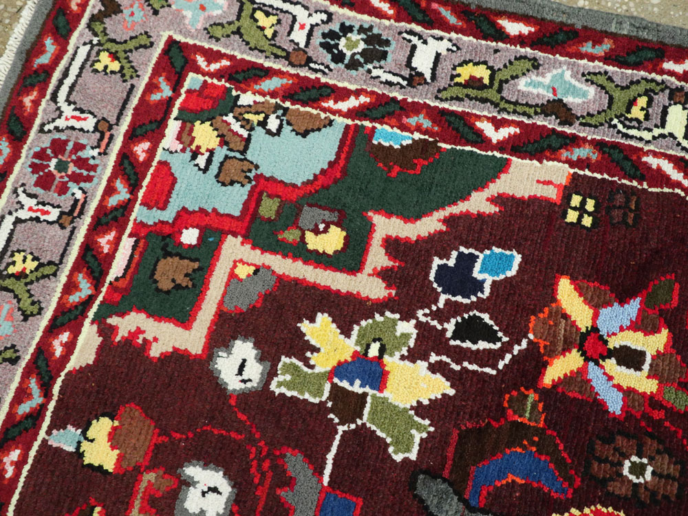 Vintage Persian Hamadan Rug, No.26263 - Gss