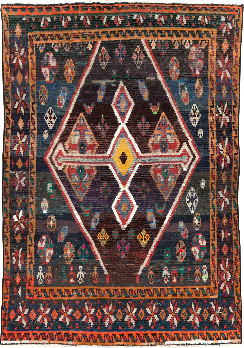 Vintage Persian Gabbeh Accent Rug, No.26269 - Gss