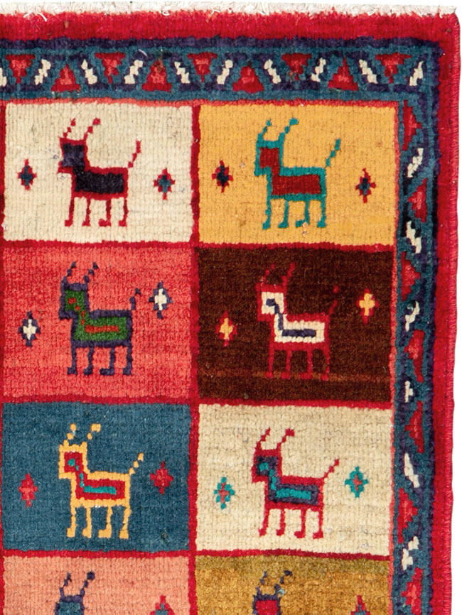 Vintage Persian Mahal Square Rug (Pair: 2 of 2), No.26273 - Gss