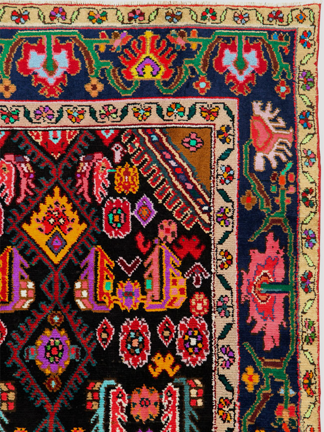 Vintage Persian Hamadan Gallery Carpet, No.26278 - Gss
