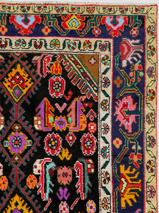 Vintage Persian Hamadan Gallery Carpet, No.26278 - Gss