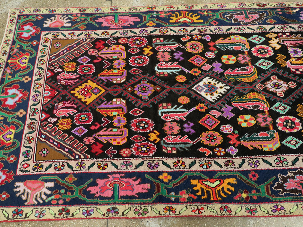 Vintage Persian Hamadan Gallery Carpet, No.26278 - Gss