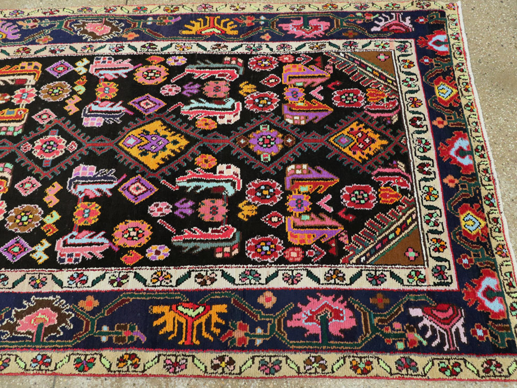 Vintage Persian Hamadan Gallery Carpet, No.26278 - Gss