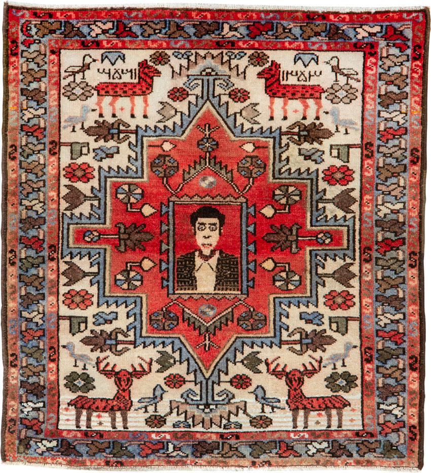 Vintage Persian Hamadan Rug, No.26283 - Gss