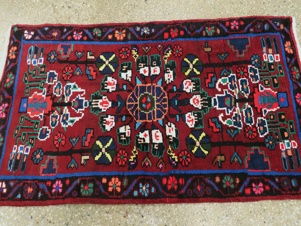 Vintage Persian Hamadan Rug, No.26290 - Gss