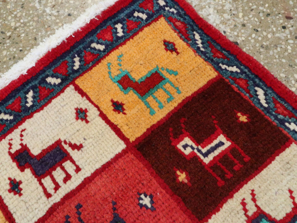 Vintage Persian Mahal Square Rug (Pair: 1 of 2), No.26292 - Gss