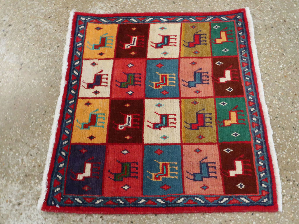 Vintage Persian Mahal Square Rug (Pair: 1 of 2), No.26292 - Gss