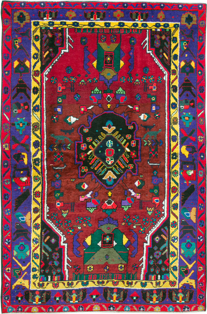 Vintage Persian Hamadan Rug, No.26301 - Gss
