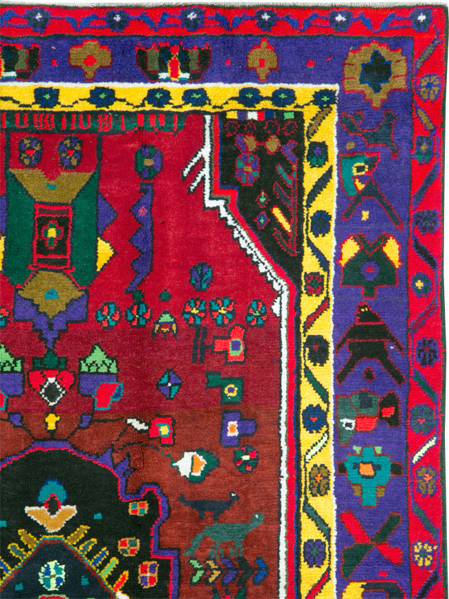 Vintage Persian Hamadan Rug, No.26301 - Gss