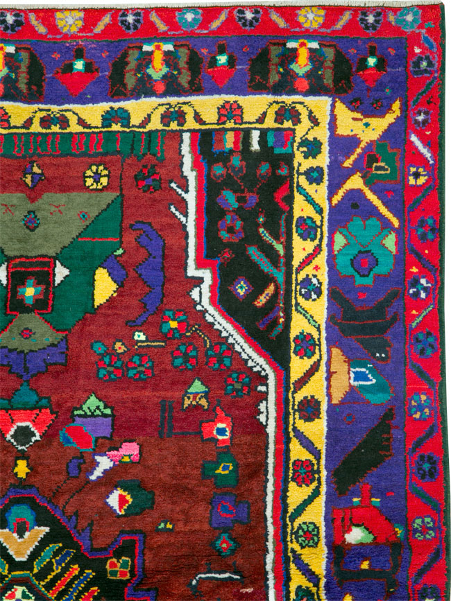 Vintage Persian Hamadan Rug, No.26301 - Gss