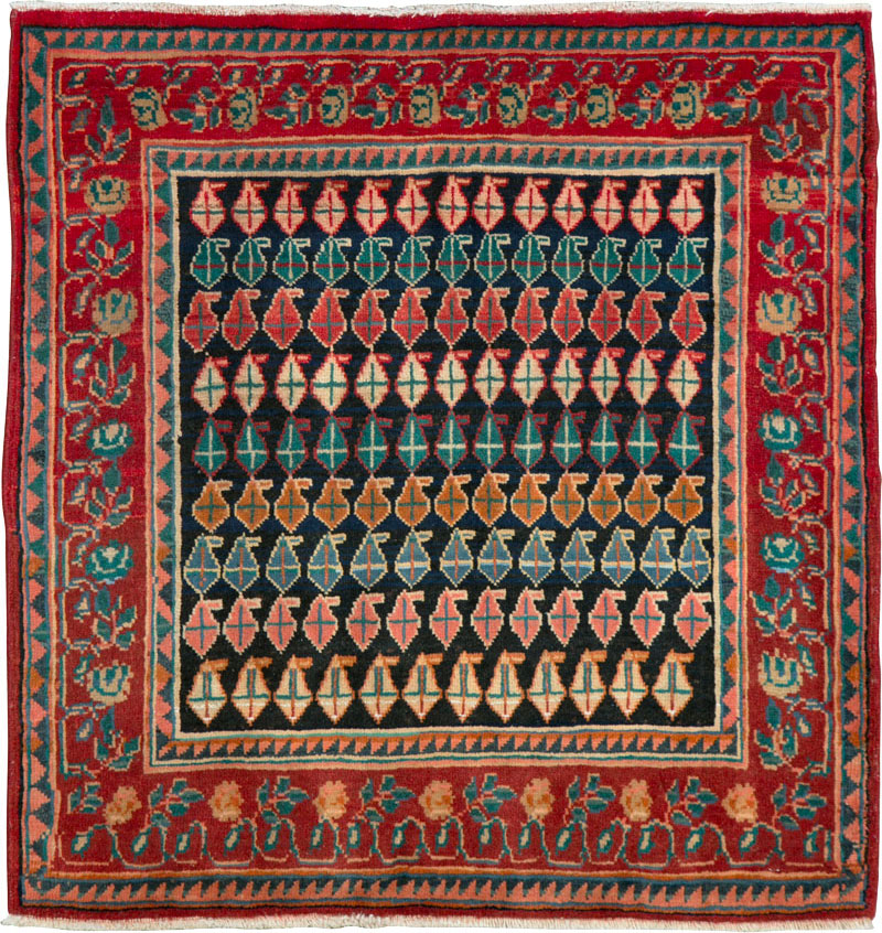 Vintage Persian Mahal Square Rug, No.26305 - Gss