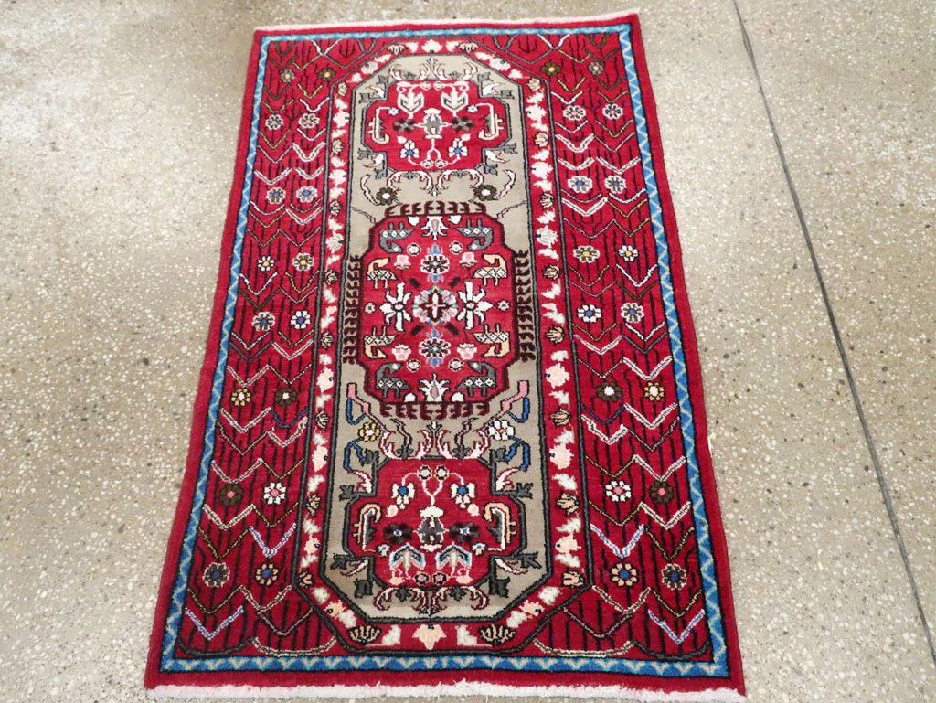 Vintage Persian Tabriz Throw Rug (Pair: 1 of 2), No.26315 - Gss