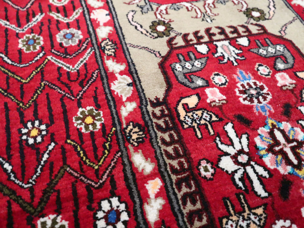 Vintage Persian Tabriz Throw Rug (Pair: 1 of 2), No.26315 - Gss