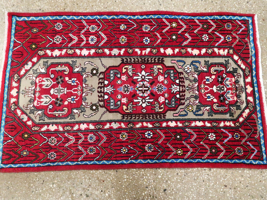 Vintage Persian Tabriz Throw Rug (Pair: 1 of 2), No.26315 - Gss
