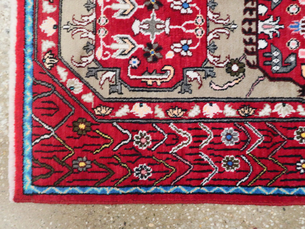 Vintage Persian Tabriz Throw Rug (Pair: 1 of 2), No.26315 - Gss