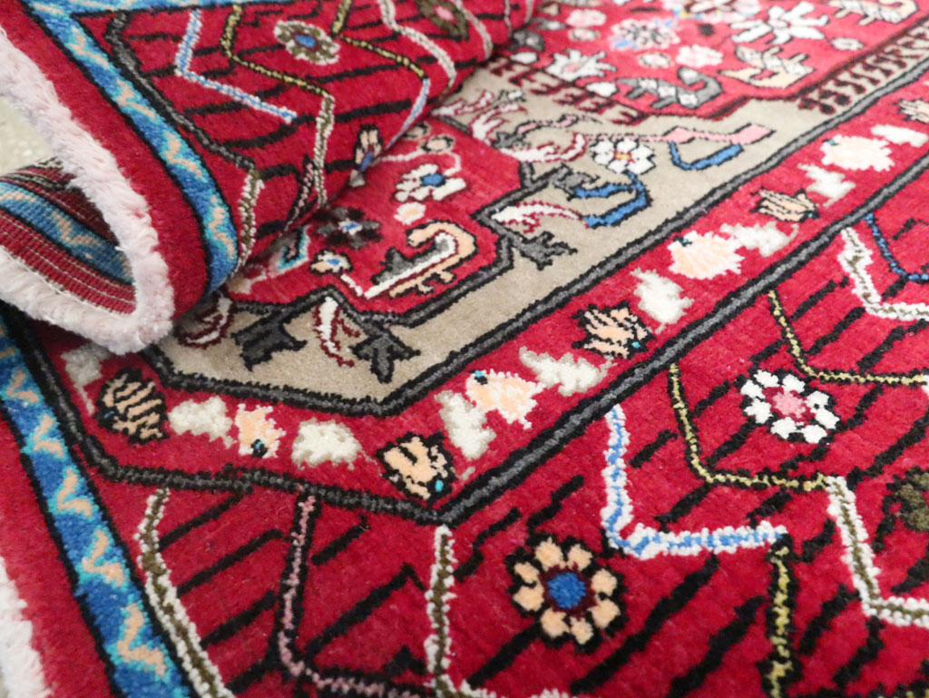 Vintage Persian Tabriz Throw Rug (Pair: 1 of 2), No.26315 - Gss