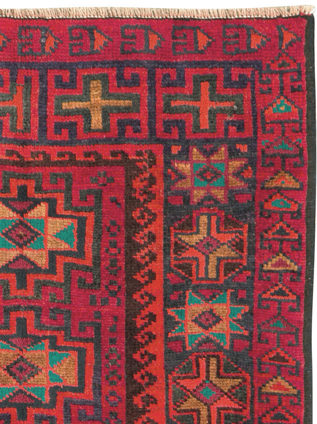 Vintage Persian Baluch  Square Rug, No.26319 - Gss