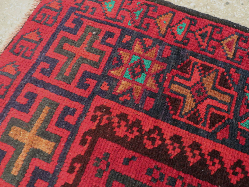 Vintage Persian Baluch  Square Rug, No.26319 - Gss