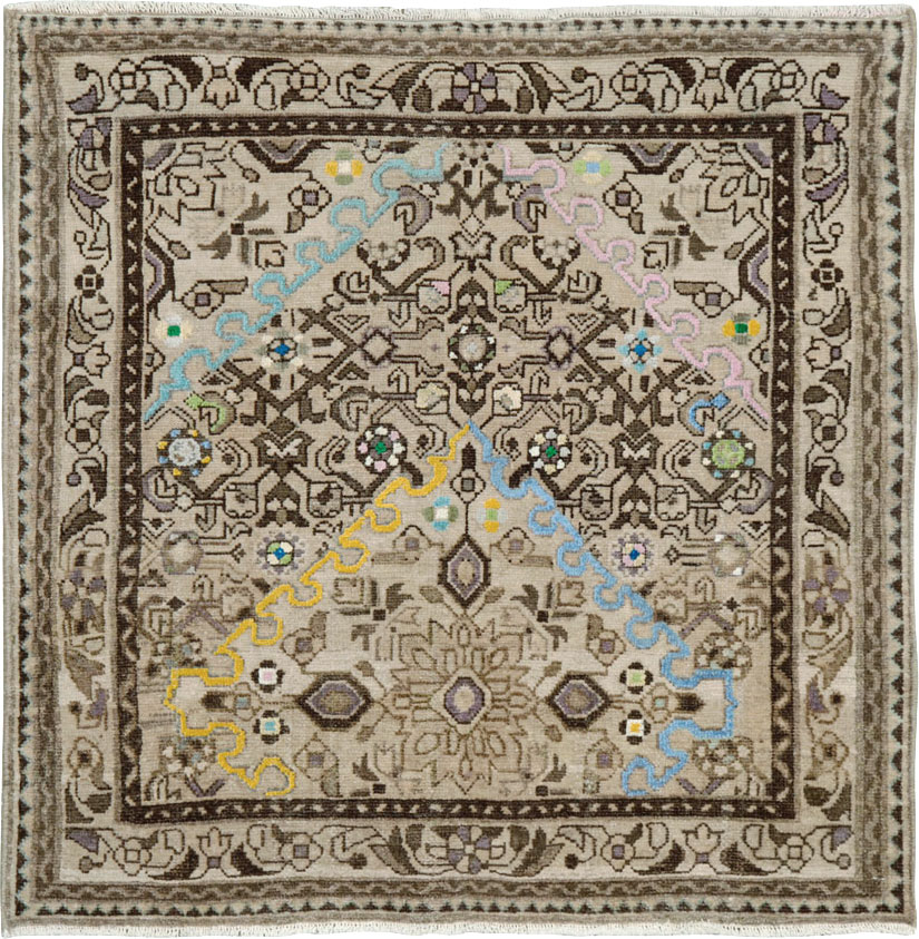 Vintage Persian Malayer Square Rug, No.26320 - Gss