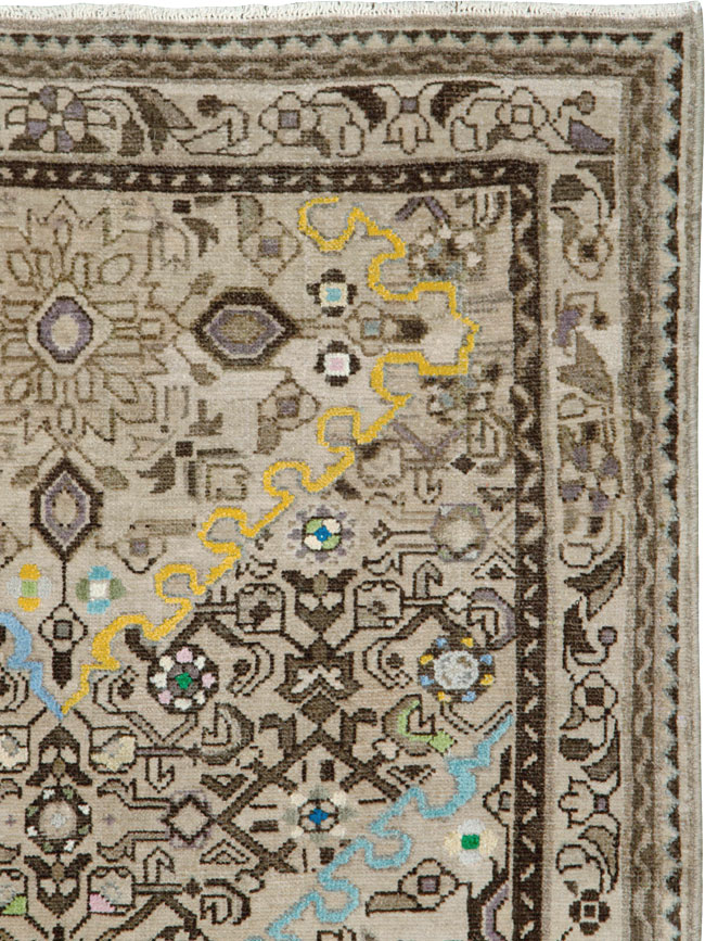 Vintage Persian Malayer Square Rug, No.26320 - Gss