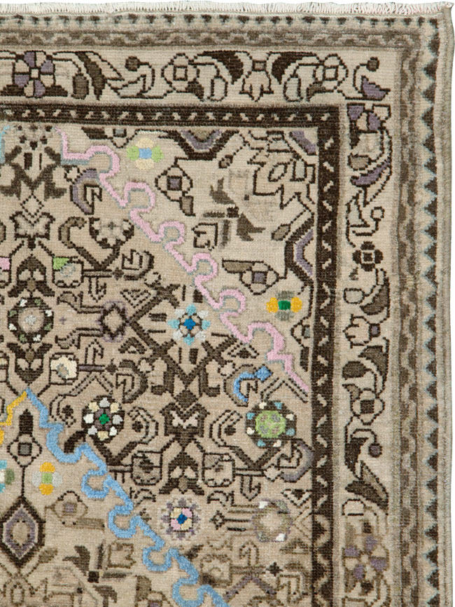 Vintage Persian Malayer Square Rug, No.26320 - Gss