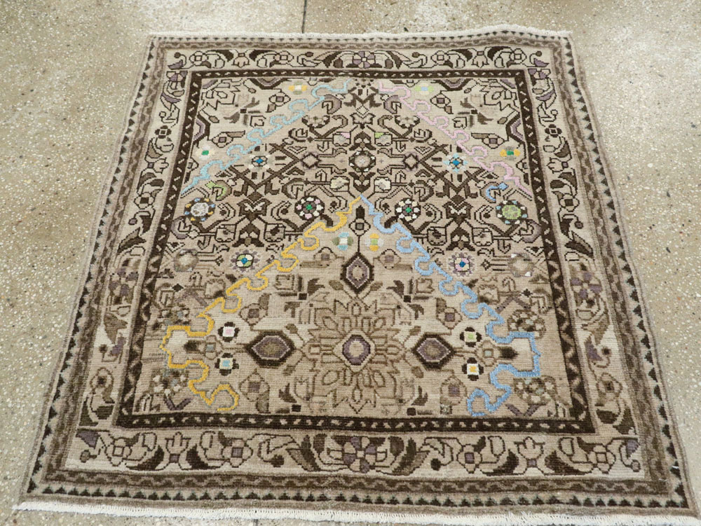 Vintage Persian Malayer Square Rug, No.26320 - Gss