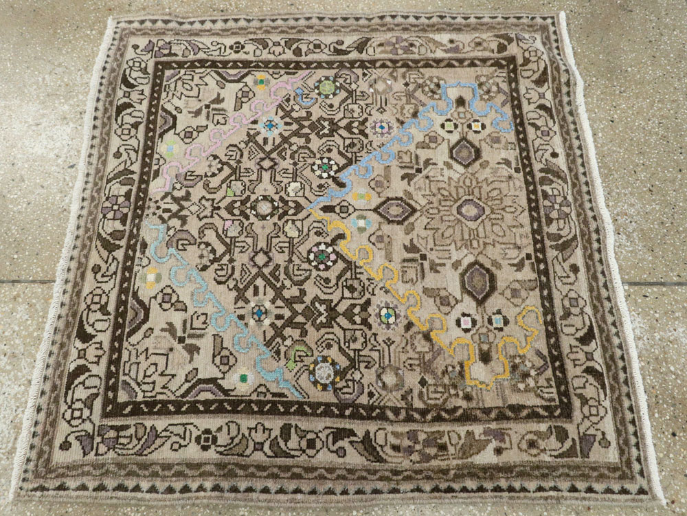 Vintage Persian Malayer Square Rug, No.26320 - Gss