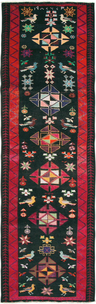 Vintage Persian Kurd Runner, No.26323 - Gss