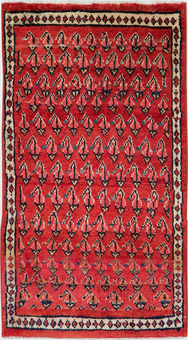 Vintage Persian Hamadan Throw Rug, No.26326 - Gss