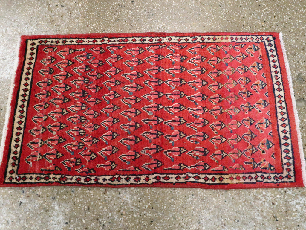 Vintage Persian Hamadan Throw Rug, No.26326 - Gss