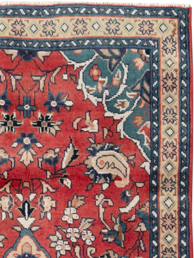 Vintage Persian Tabriz Throw Rug (Pair: 2 of 2), No.26348 - Gss