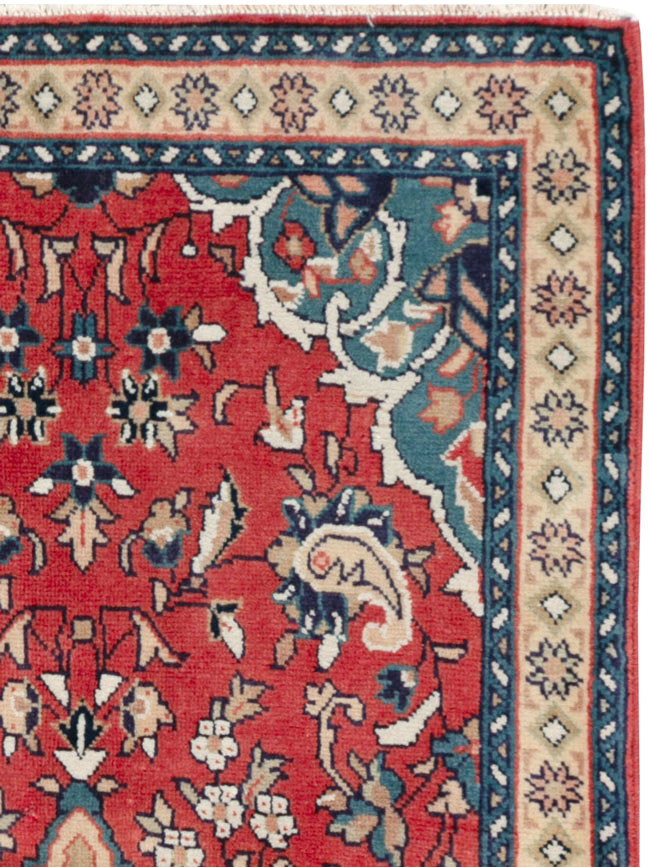 Vintage Persian Tabriz Throw Rug (Pair: 2 of 2), No.26348 - Gss