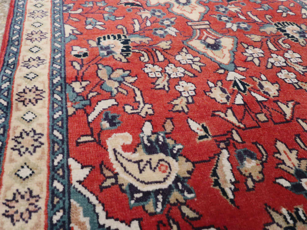 Vintage Persian Tabriz Throw Rug (Pair: 2 of 2), No.26348 - Gss
