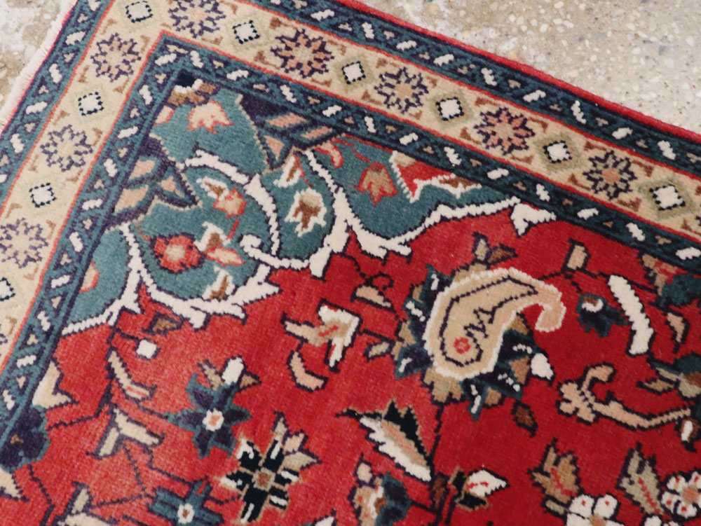 Vintage Persian Tabriz Throw Rug (Pair: 2 of 2), No.26348 - Gss