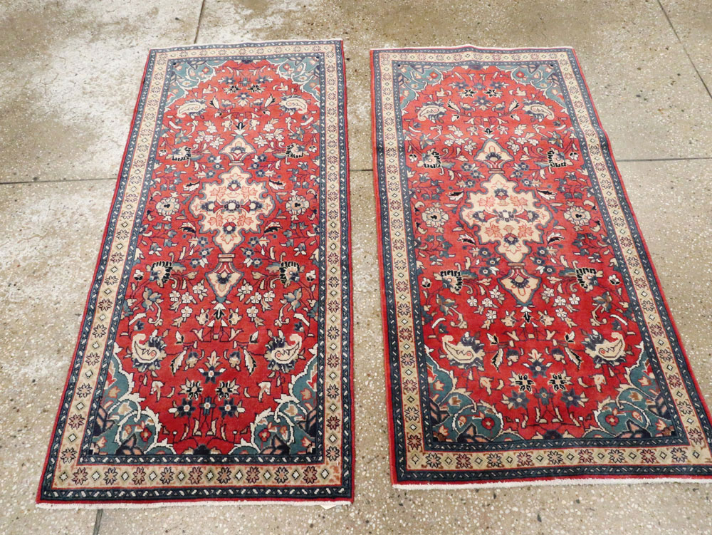 Vintage Persian Tabriz Throw Rug (Pair: 2 of 2), No.26348 - Gss