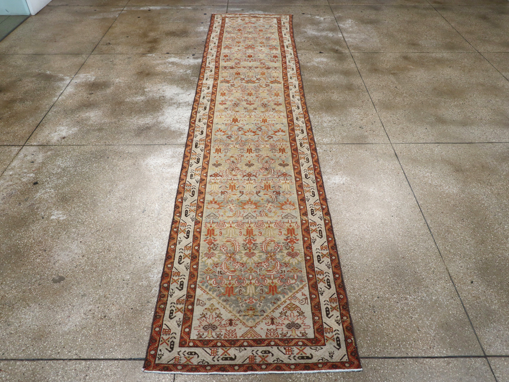 Vintage Persian Malayer Long Runner, No.26353 - Gss