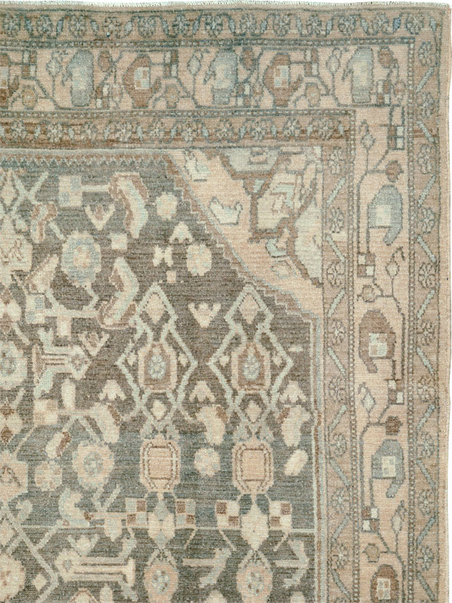 Vintage Persian Malayer Accent Rug, No.26358 - Gss