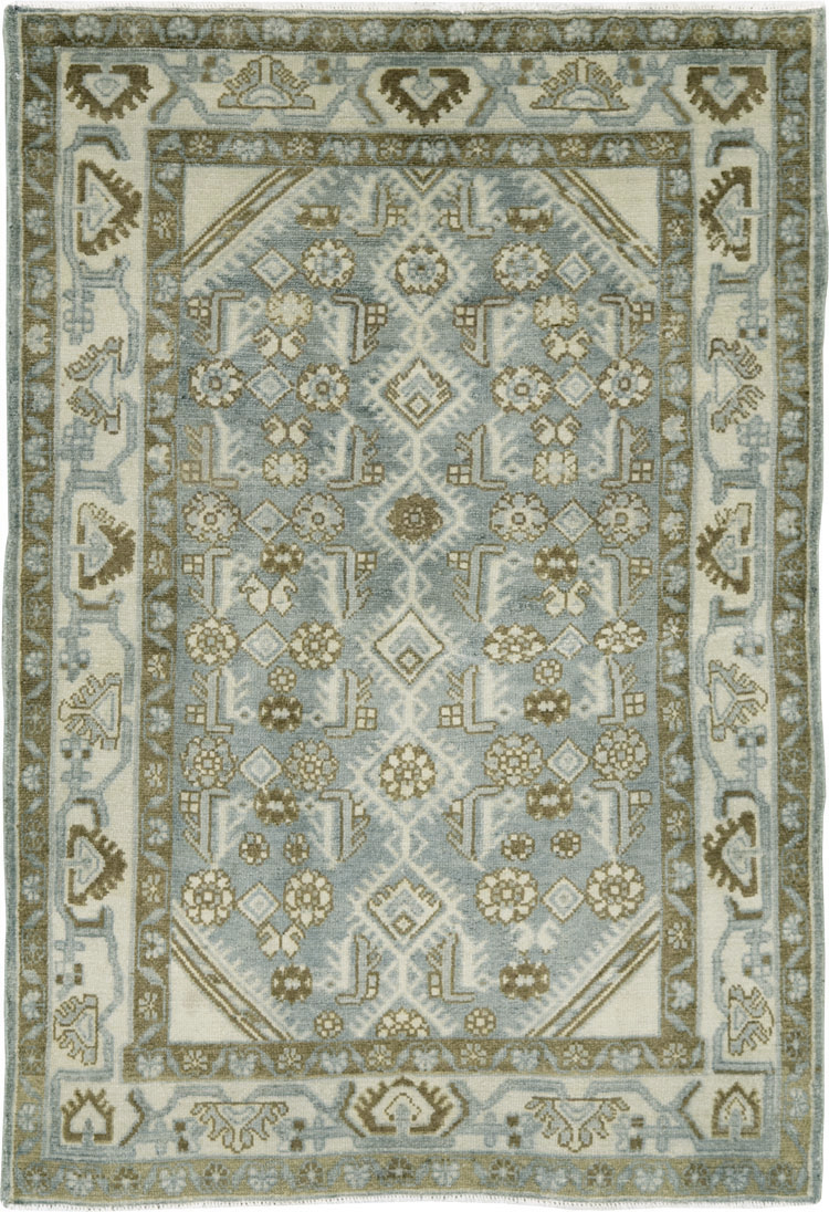 Vintage Persian Malayer Throw Rug, No.26371 - Gss