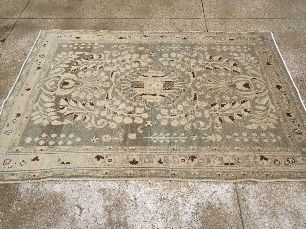 Vintage Persian Malayer Accent Rug, No.26394 - Gss