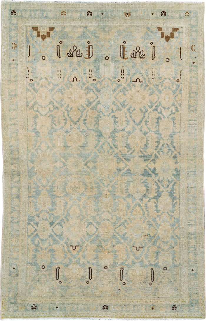 Vintage Persian Malayer Throw Rug, No.26408 - Gss