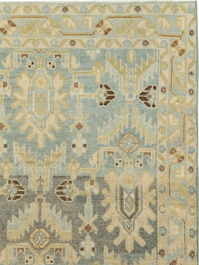 Vintage Persian Malayer Throw Rug, No.26409 - Gss