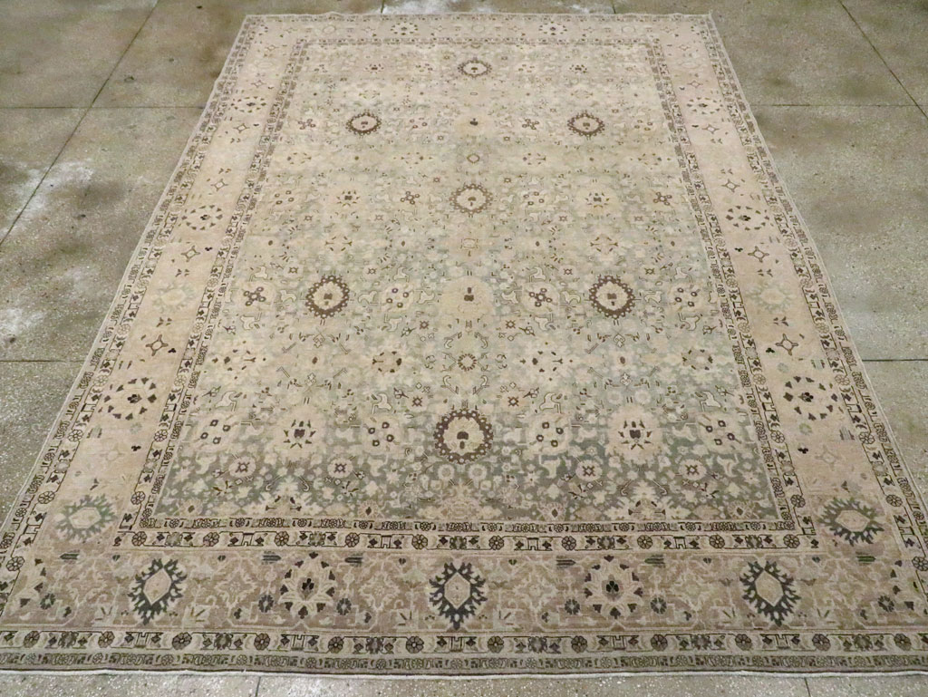 Antique Persian Tabriz Room Size Carpet, No.26421 - Gss