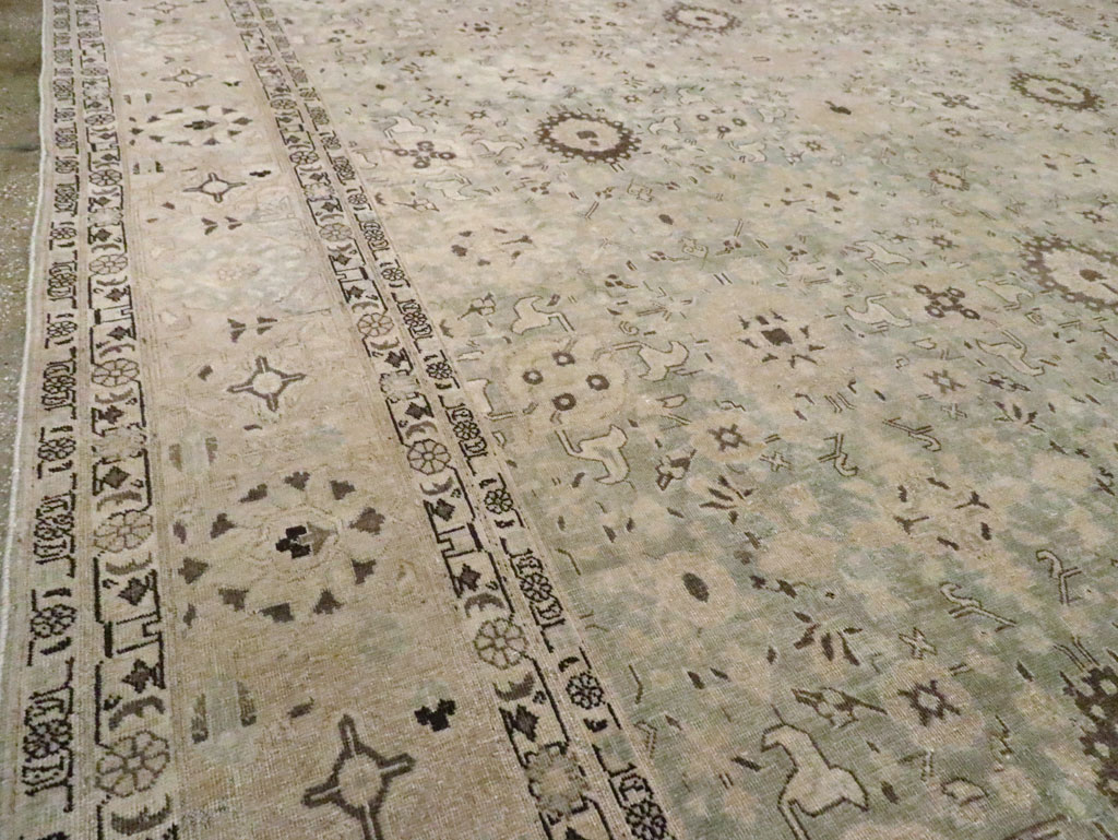 Antique Persian Tabriz Room Size Carpet, No.26421 - Gss