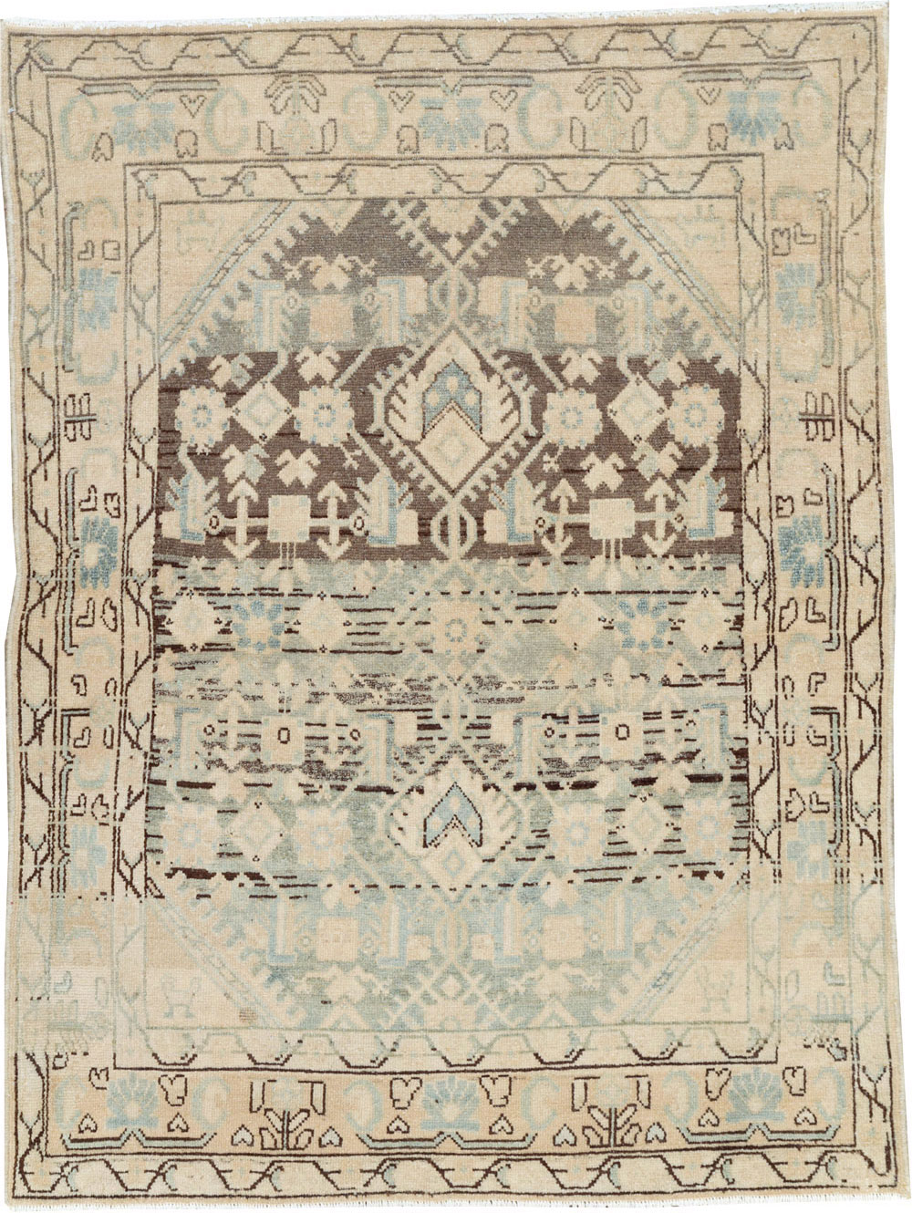 Vintage Persian Malayer Throw Rug, No.26427 - Gss