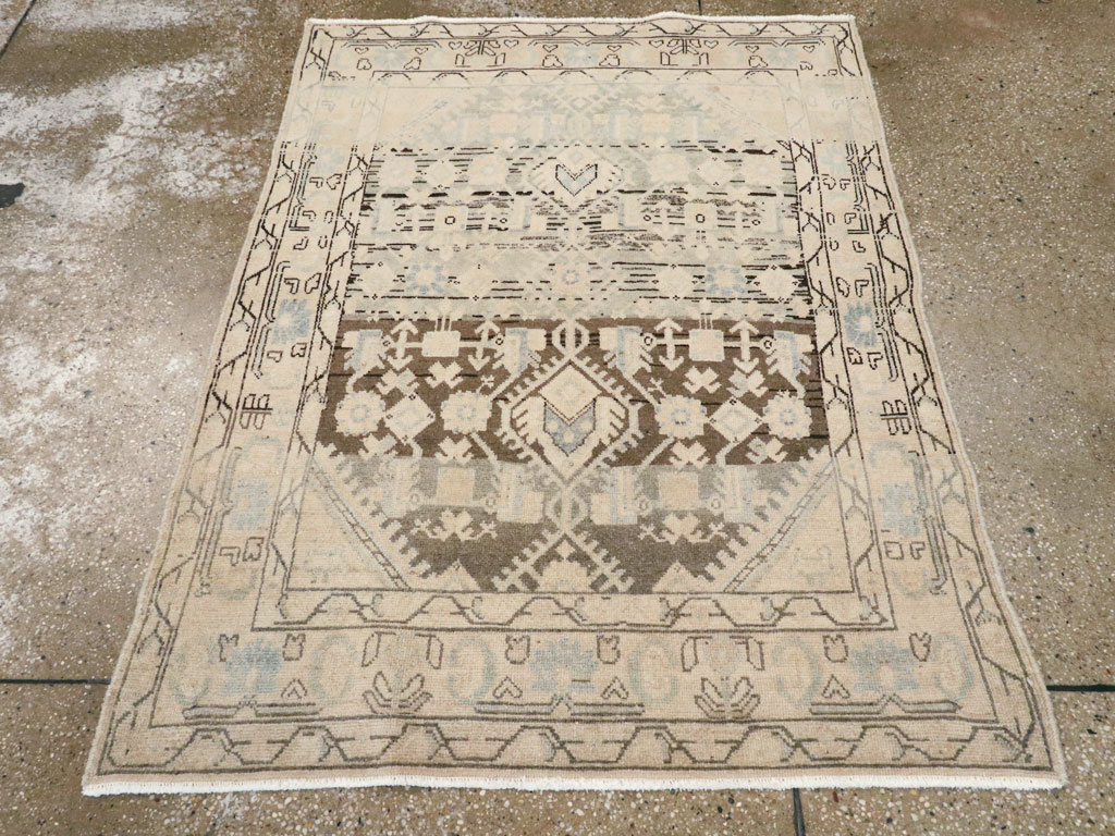 Vintage Persian Malayer Throw Rug, No.26427 - Gss