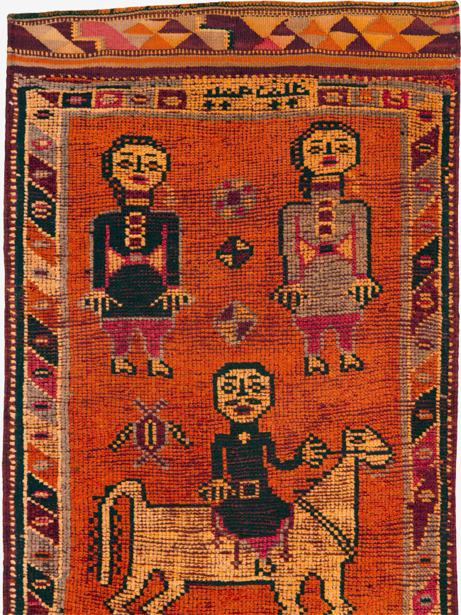 Vintage Anatolian Pictorial Runner, No.26447 - Gss