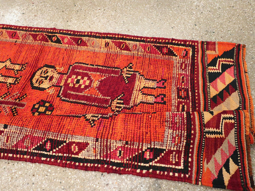 Vintage Anatolian Pictorial Runner, No.26447 - Gss