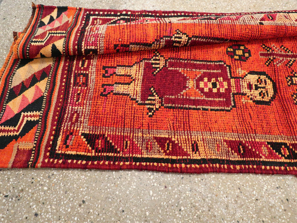 Vintage Anatolian Pictorial Runner, No.26447 - Gss