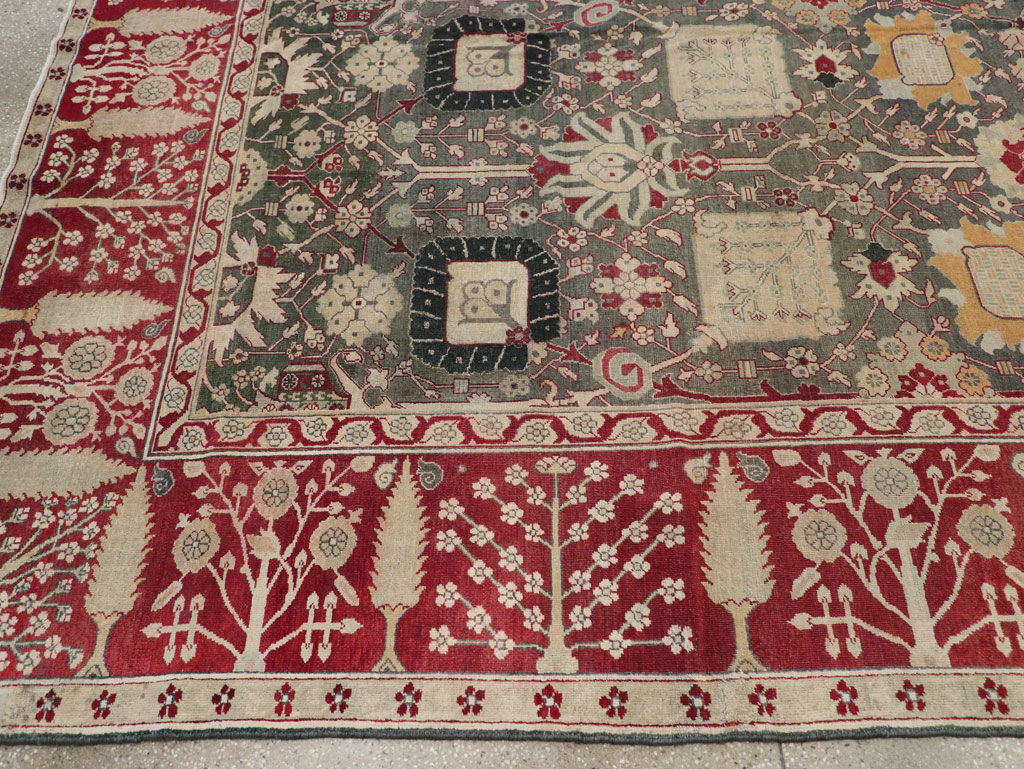 Antique Indian Agra Large Square Carpet, No.26455 - Gss